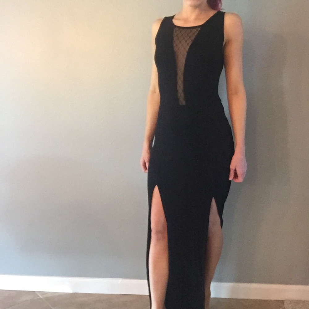 Guess dress with mesh and thigh high slits
